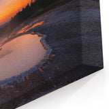 Yellowstone Photography – Sunset over Geysers Framed Art Print