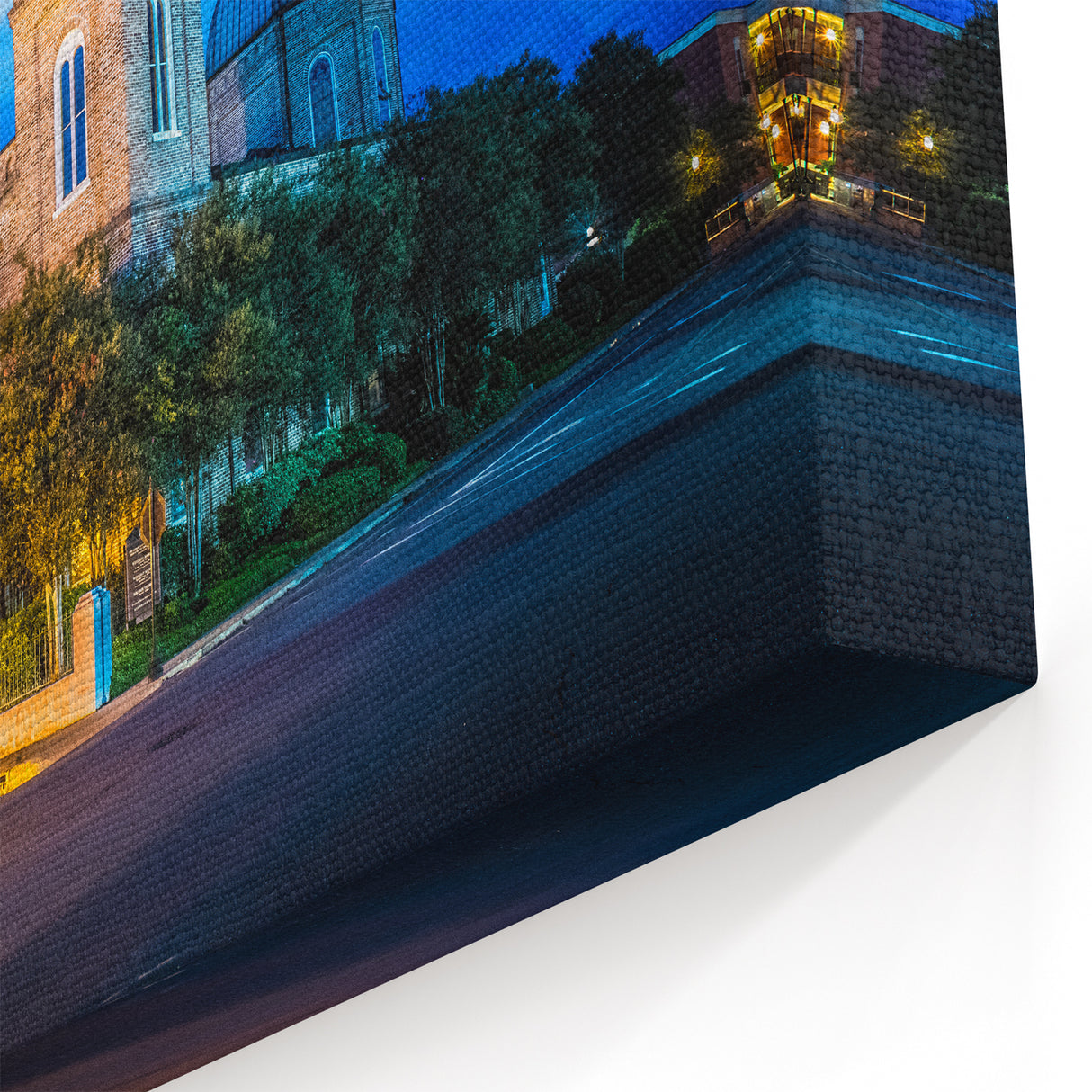 Louisiana Cultural Art – Historic Church at Twilight with Vibrant Sky