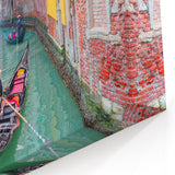 Venice Canvas Print - Colorful Gondolas on Venice Canals