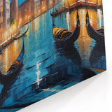 Venice Canvas Print - Vibrant Night Gondola Scene in Venice