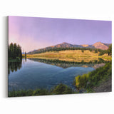 Yellowstone Framed Art – Serene Mountain Reflection Landscape Print