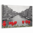 Venice Framed Art - Tulips and Venetian Canal Photography