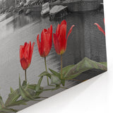 Venice Framed Art - Tulips and Venetian Canal Photography