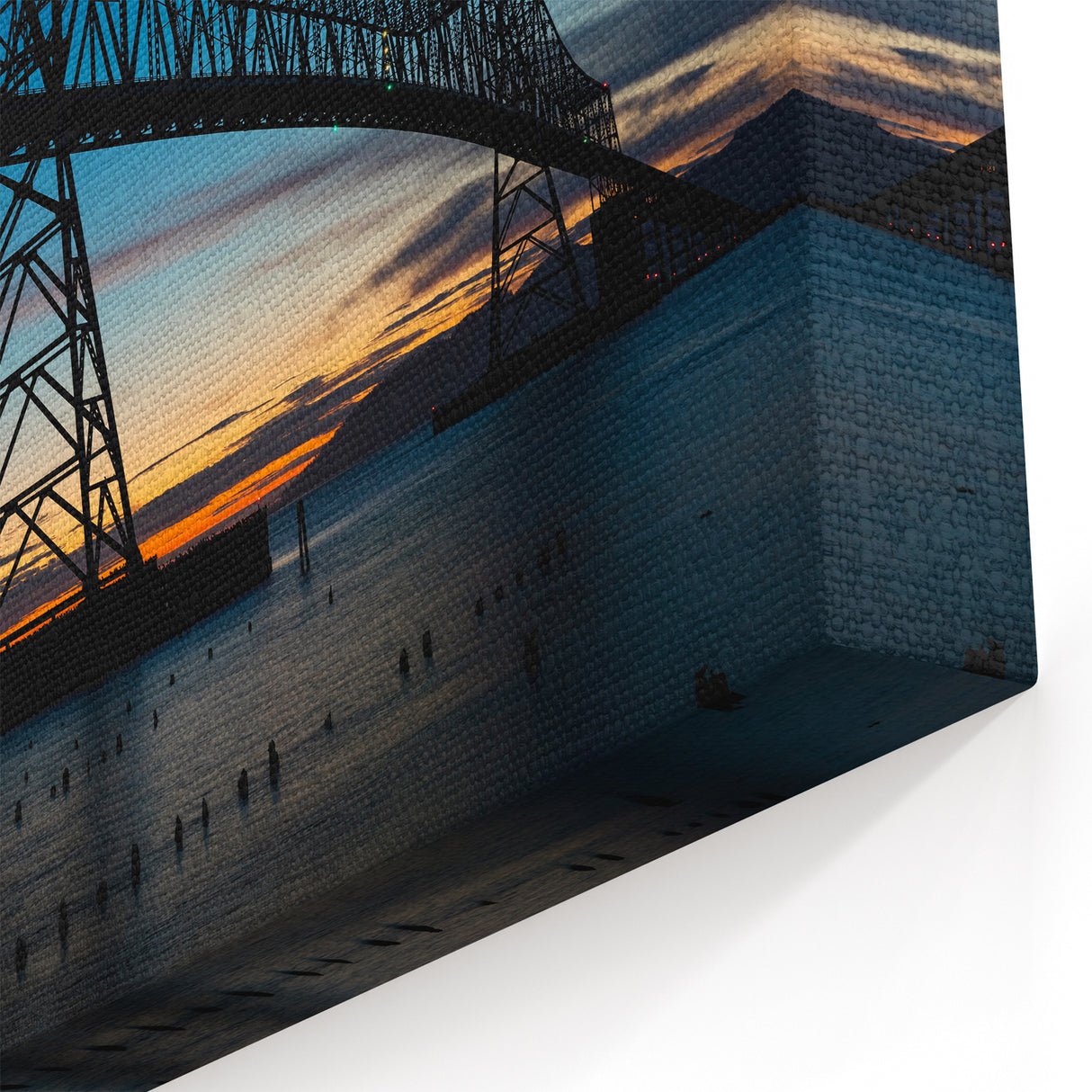 Mississippi River Art - Sunset Bridge Over the Mississippi River