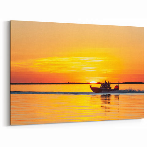Louisiana Coastal and Marshland Photography - Sunset Fishing Adventure