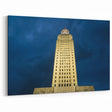Historic Louisiana Architecture Art - Capitol Building at Night
