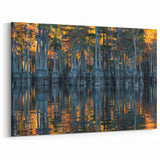 Mississippi River Art - Reflections of Cypress Trees in Louisiana Bayou