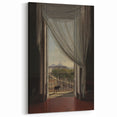 Dark Academia Wall Art - Shadowy Balcony View with Vintage Charm