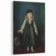 Dark Academia Wall Art - Vintage Gothic Portrait of a Child in Black Dress