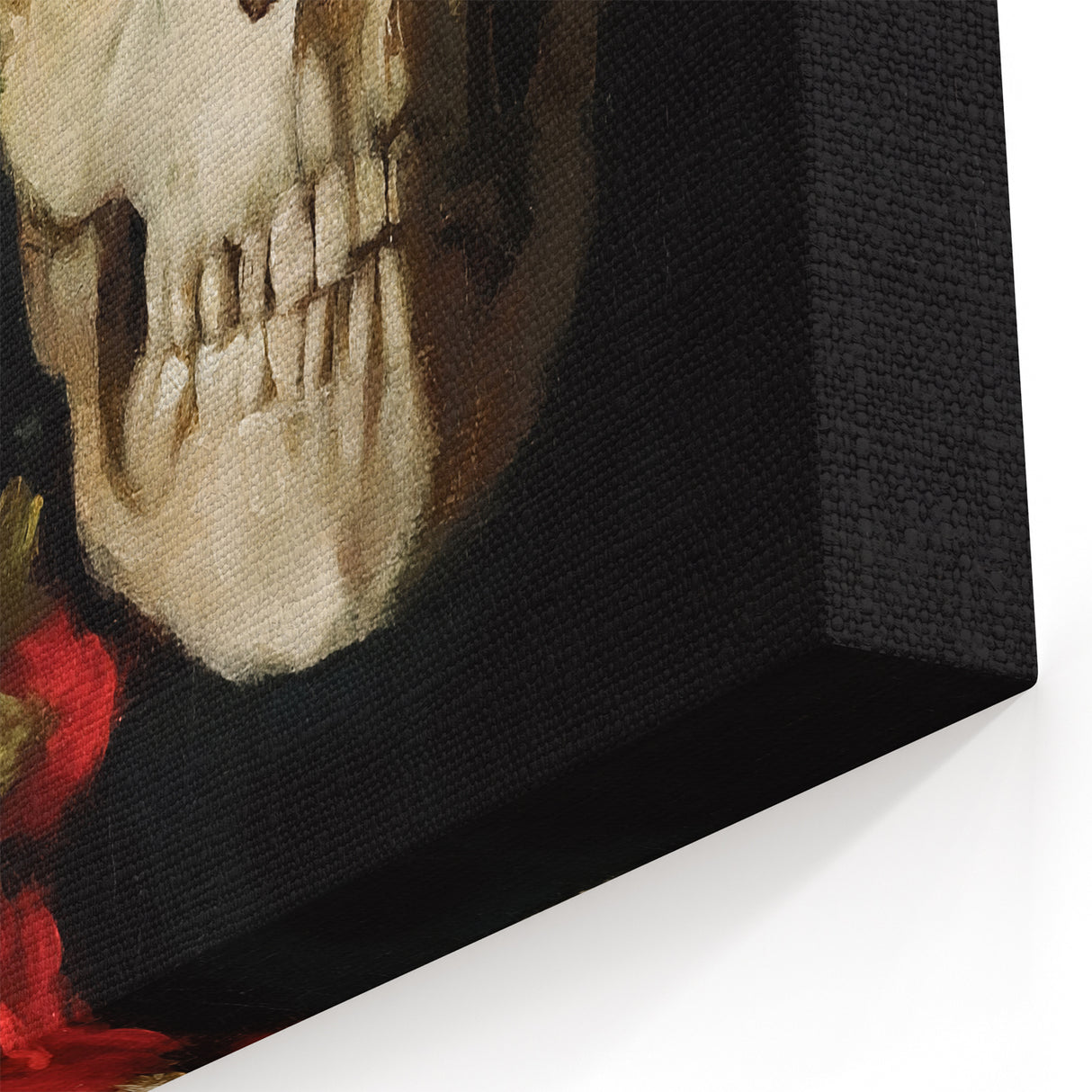 Dark Academia Wall Art - Gothic Skull and Roses with Vintage Elegance