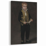 Dark Academia Wall Art - Elegant Vintage Portrait of a Boy in Formal Attire
