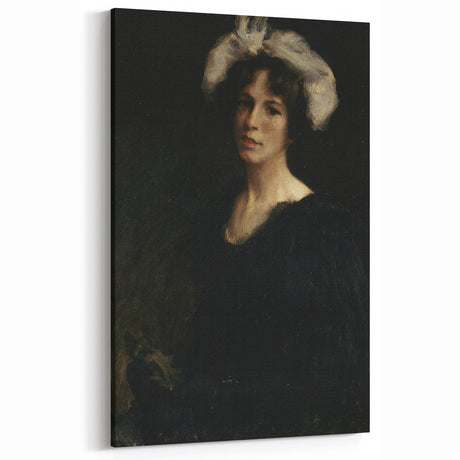 Shadowy Portrait of Woman - Dark Academia Vintage Gothic Art Print