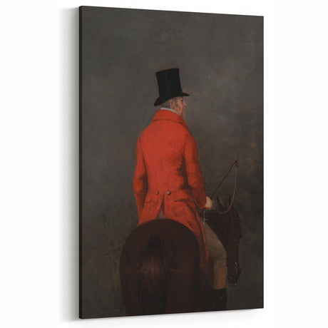 Dark Academia Wall Art - Vintage Rider in Red Coat for Gothic Decor