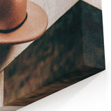 Classic Cowboy Hat on Fence - Rustic Farmhouse Wall Art for Country Decor