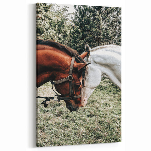 Farmhouse Wall Art with Horses – Rustic Farmhouse Decor, Country Style