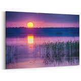 Latvia Wall Art - Stunning Sunset Over Tranquil Lake Scenery
