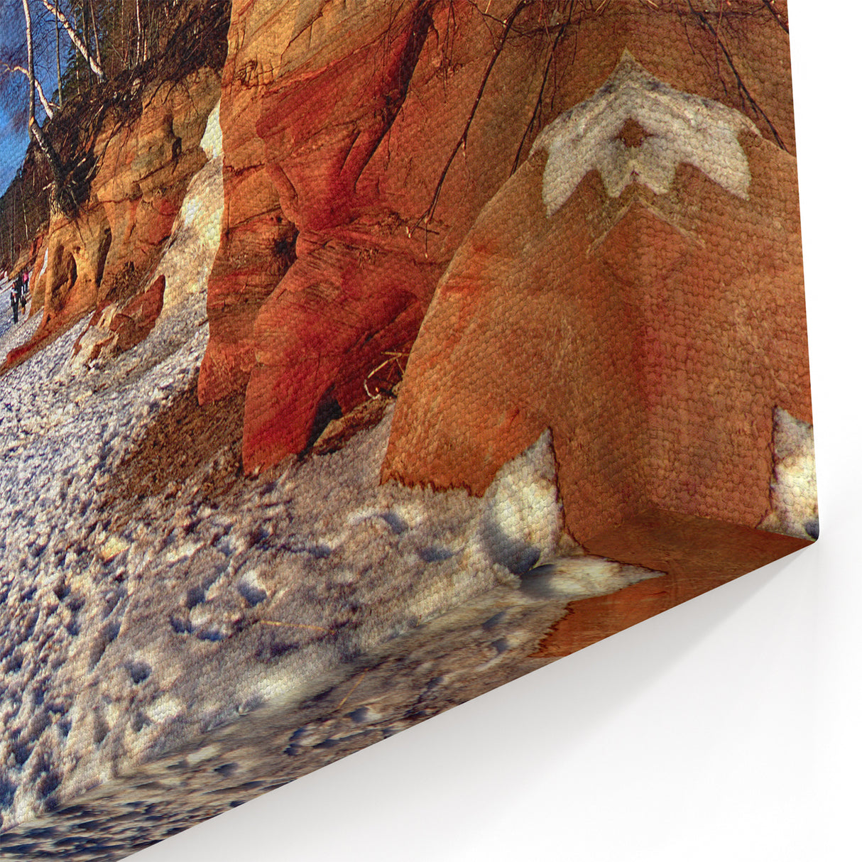 Baltic Region Wall Decor - Rugged Cliffs and Winter Beach Scenery