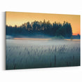 Latvia Canvas Prints - Misty Meadow and Forest at Sunrise