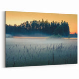 Latvia Canvas Prints - Misty Meadow and Forest at Sunrise