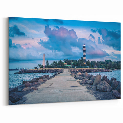 Latvia Scenery Prints - Dramatic Lighthouse View by the Baltic Sea