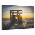 Latvia Canvas Prints - Sunset Beach Architecture Baltic Region Wall Art