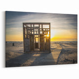 Latvia Canvas Prints - Sunset Beach Architecture Baltic Region Wall Art