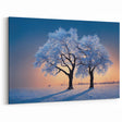 Latvia Wall Art - Frosted Winter Trees Sunset Baltic Scenery Print