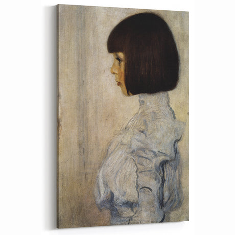 Dark Academia Wall Art - Vintage Portrait of Girl in White for Moody Decor