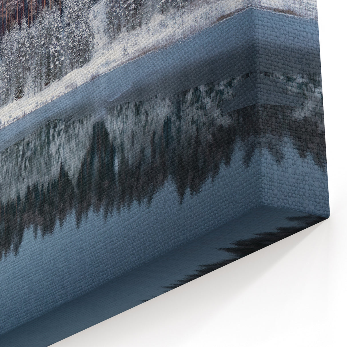 Latvia Canvas Prints - Snowy Forest Sunset Baltic Region Wall Decor