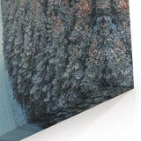 Latvia Wall Art - Stunning Winter Road through Snowy Forest Landscape