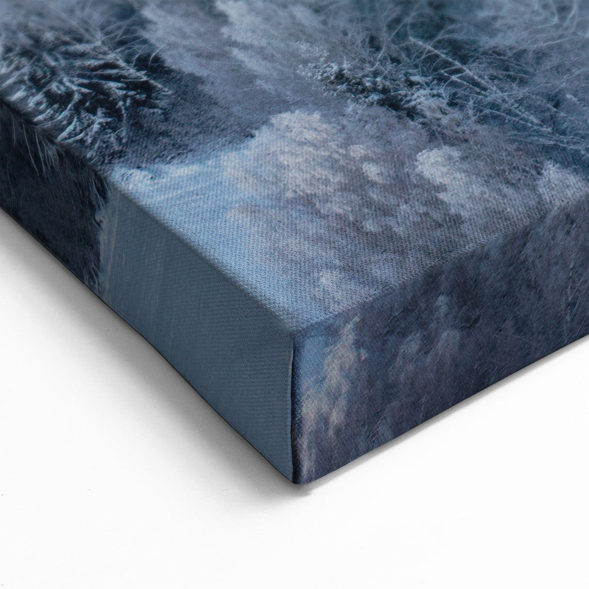 Latvia Canvas Prints - Serene Winter Forest with Winding Stream at Sunset