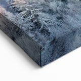 Latvian Landscape Art - Winter Forest with Pastel Sunset Over Snowy Trees