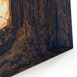 Latvia Wall Art - Vintage Lantern Illuminating Wheat Field at Night