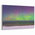 Latvia Wall Art - Northern Lights Over the Baltic Sea Winter Landscape