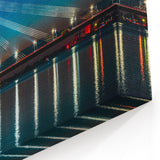 Riga Cityscape Art - Cable Bridge Over the Daugava River at Night