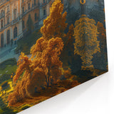 Baltic Region Wall Decor - Grand European Mansion in Autumn Landscape