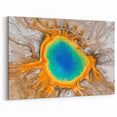 Yellowstone Scenic Art – Aerial Grand Prismatic Spring Canvas Print