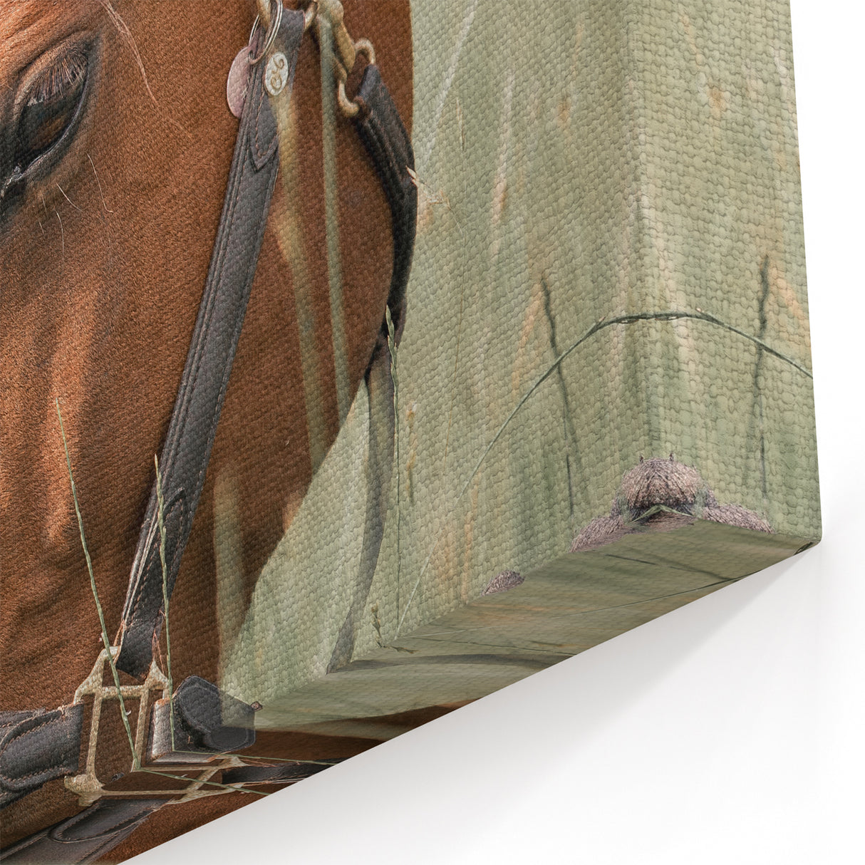 Farmhouse Horse Grazing Wall Art - Rustic Country Style Farmhouse Decor
