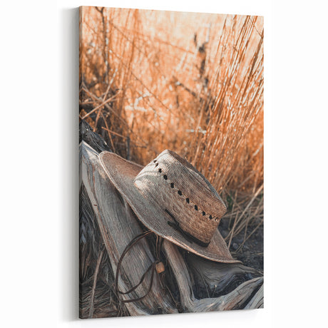 Rustic Cowboy Hat Farmhouse Wall Art – Vintage Country Style Decor