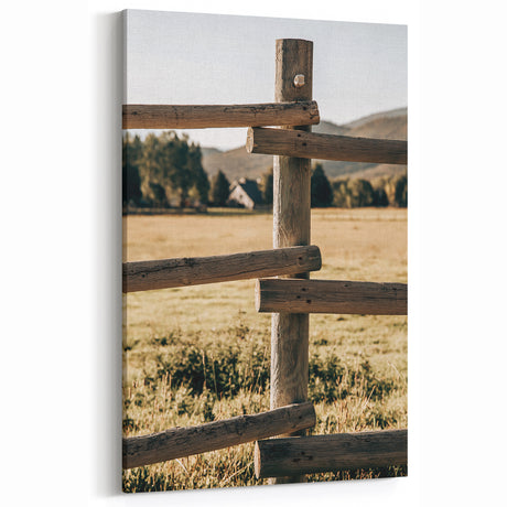 Rustic Wooden Fence Farmhouse Wall Art – Vintage Country Style Decor