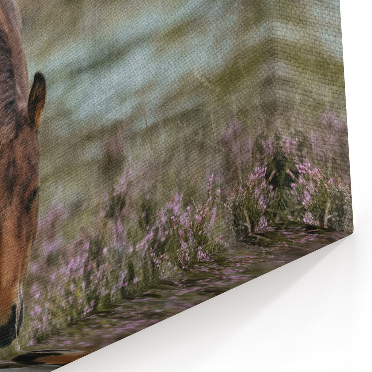 Rustic Horses Grazing Farmhouse Wall Art – Country Style Animal Decor