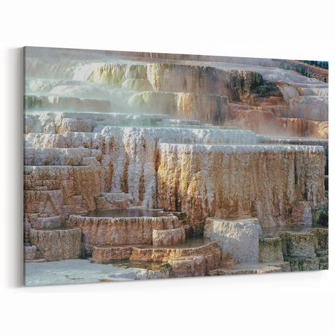 Yellowstone Scenic Art – Mammoth Hot Springs Terraces Photography Print