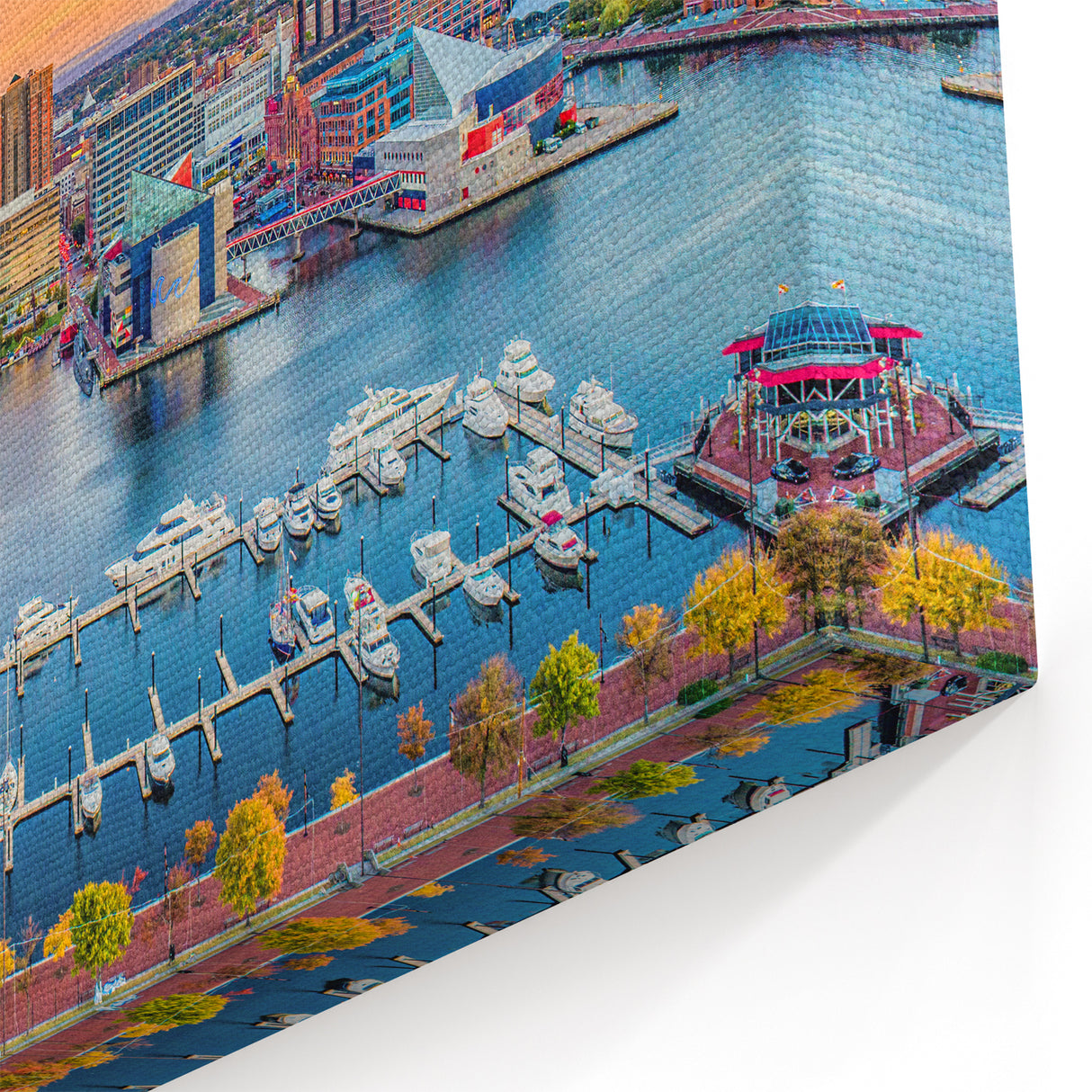 Annapolis Canvas Prints - Vibrant Cityscape at Sunset on Framed Art