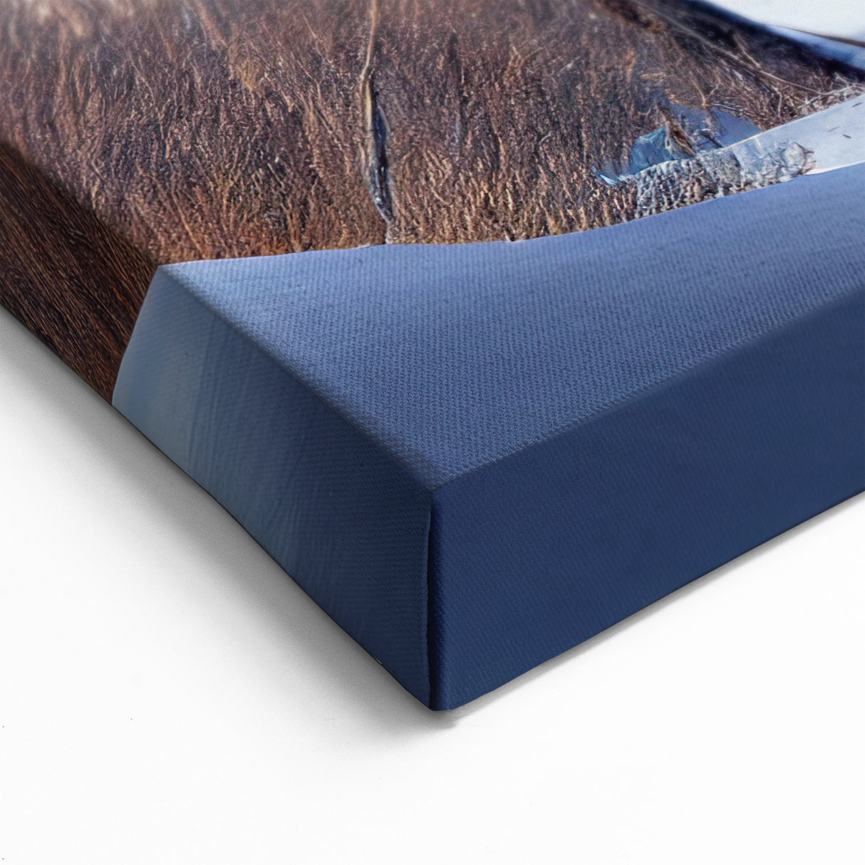 Yellowstone Winter Wildlife Art – Bison in Snow Canvas Photography Print