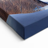 Yellowstone Winter Wildlife Art – Bison in Snow Canvas Photography Print