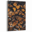 Stacked Firewood Art Print, Rustic Home Decor Wall Art