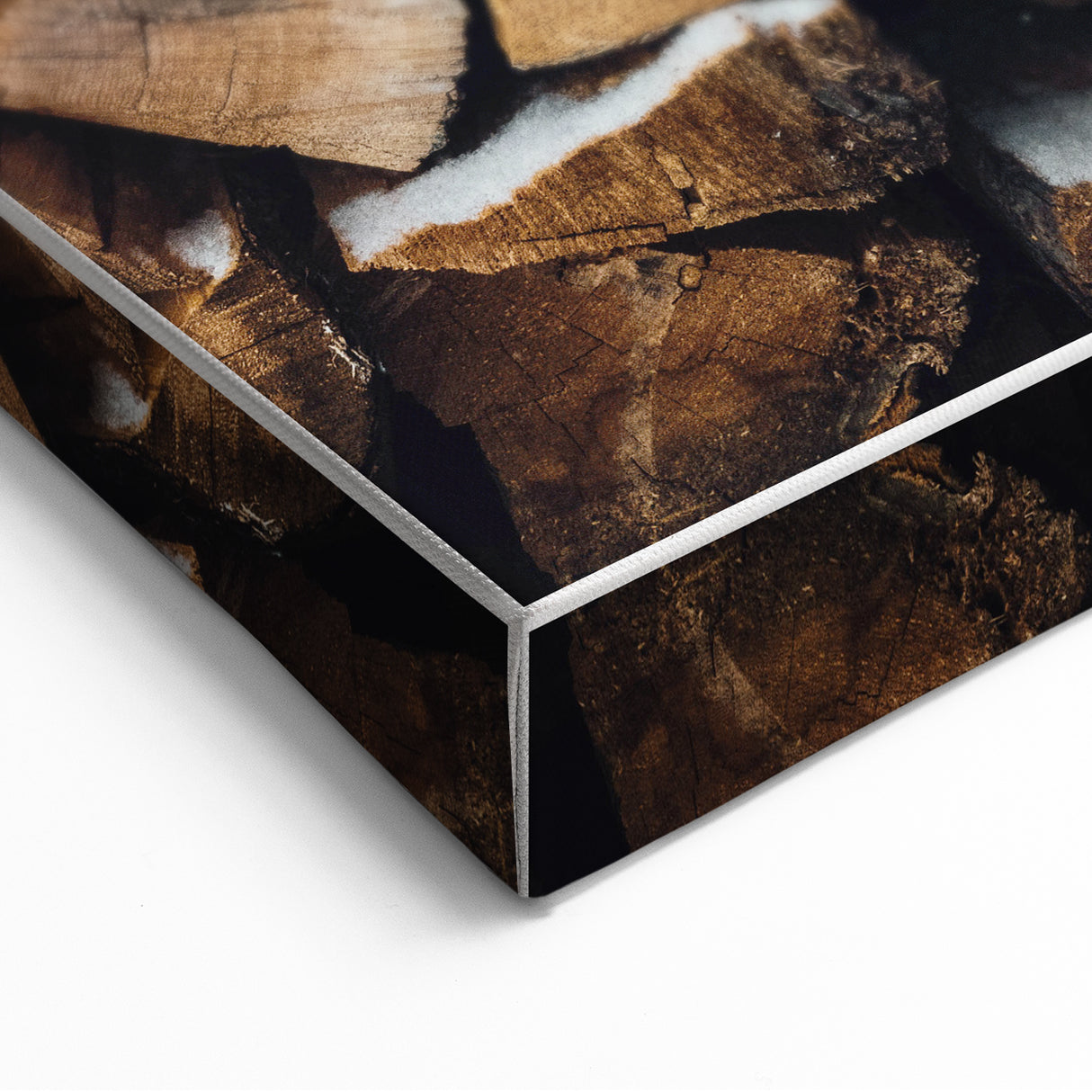 Stacked Firewood Art Print, Rustic Home Decor Wall Art