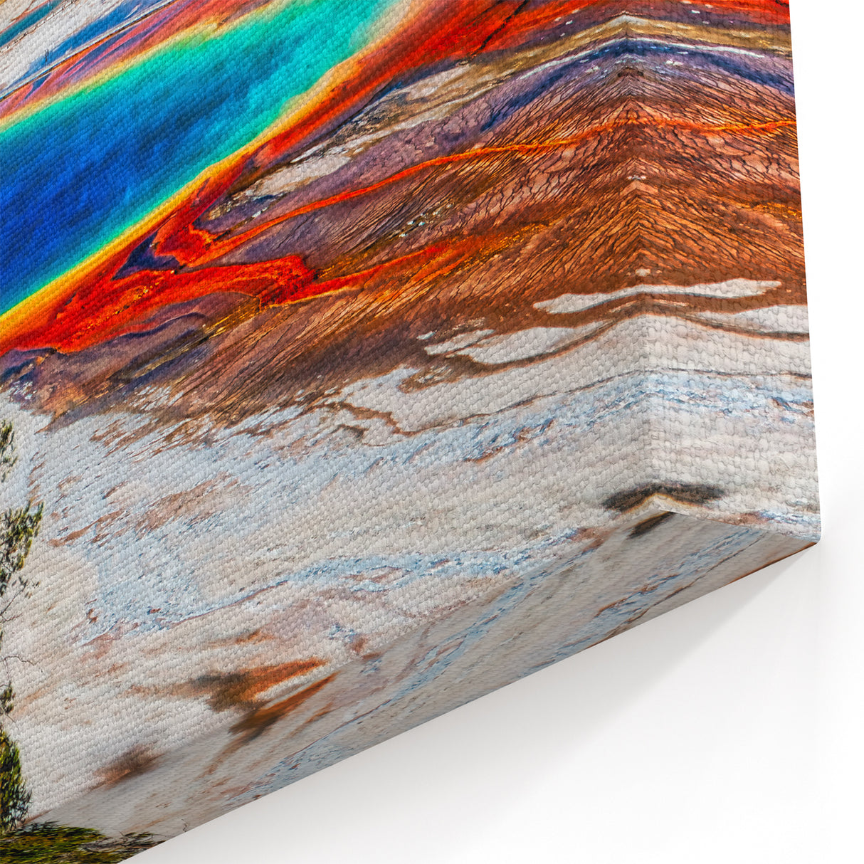 Yellowstone Grand Prismatic Art – Colorful Hot Spring Canvas Photography