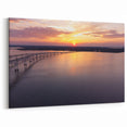 Annapolis Scenic Wall Art - Chesapeake Bay Bridge at Sunset on Canvas