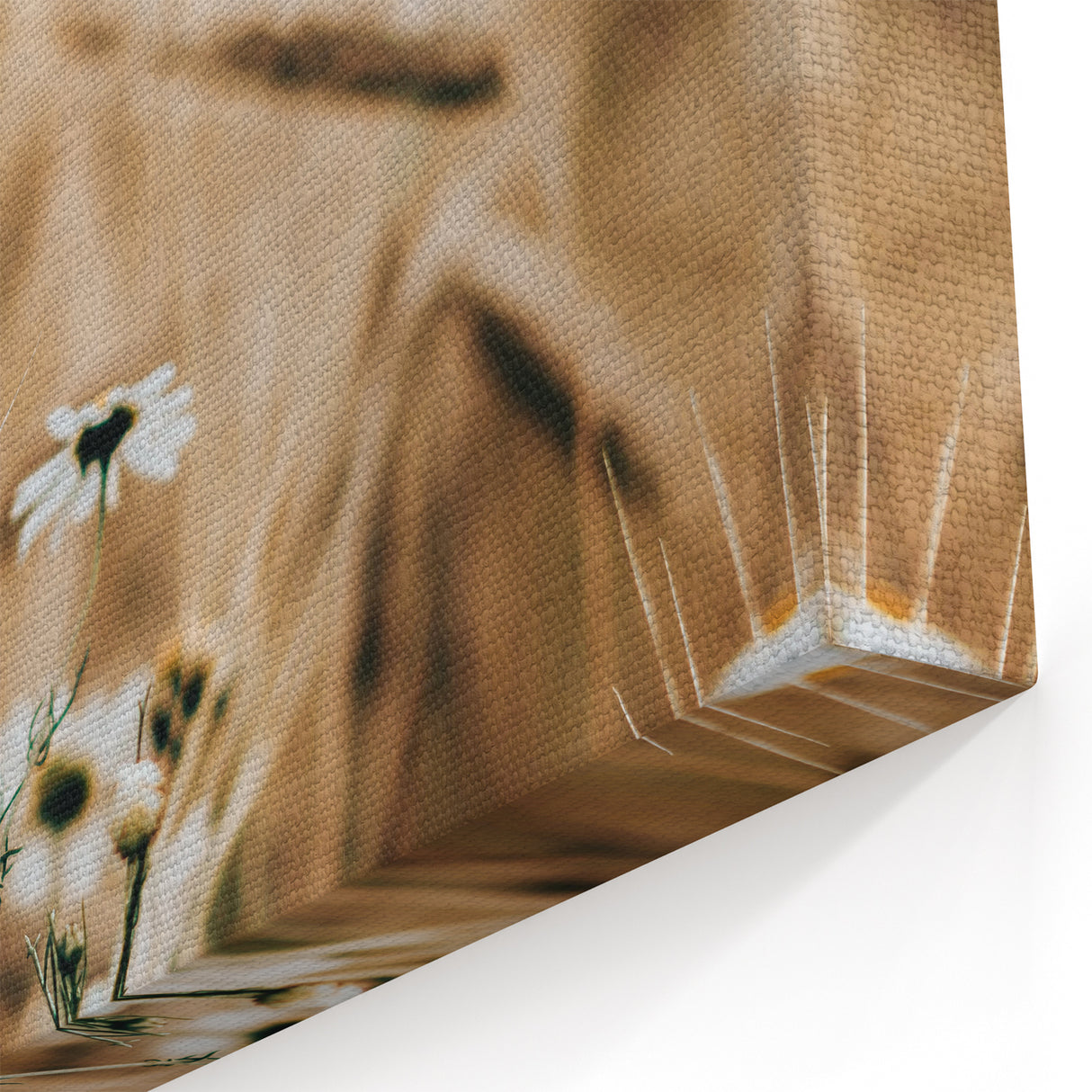 Rustic Farmhouse Decor of Wheat and Daisies – Country Style Wall Art